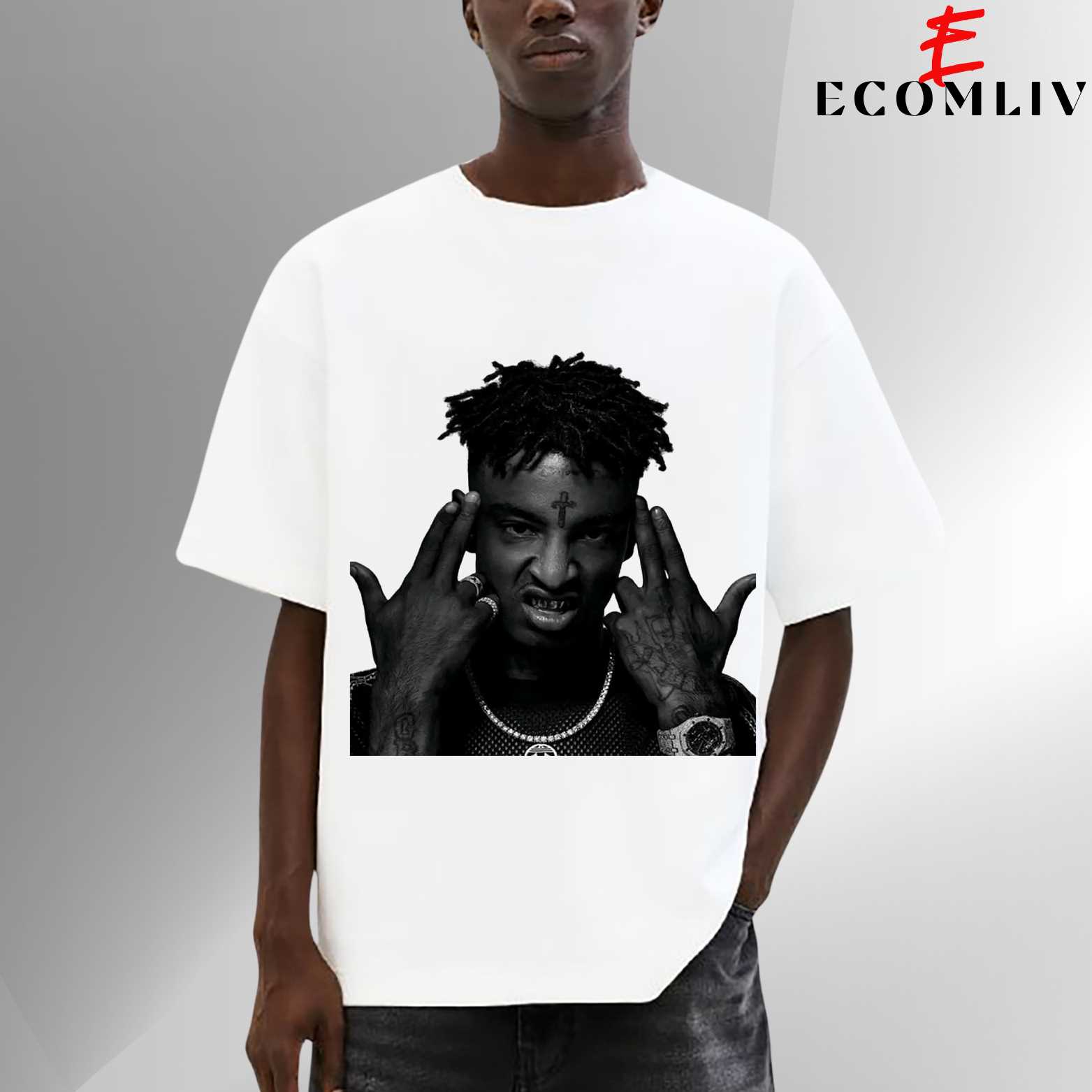 21 Savage Face Graphic Tee, Urban Unisex Shirt